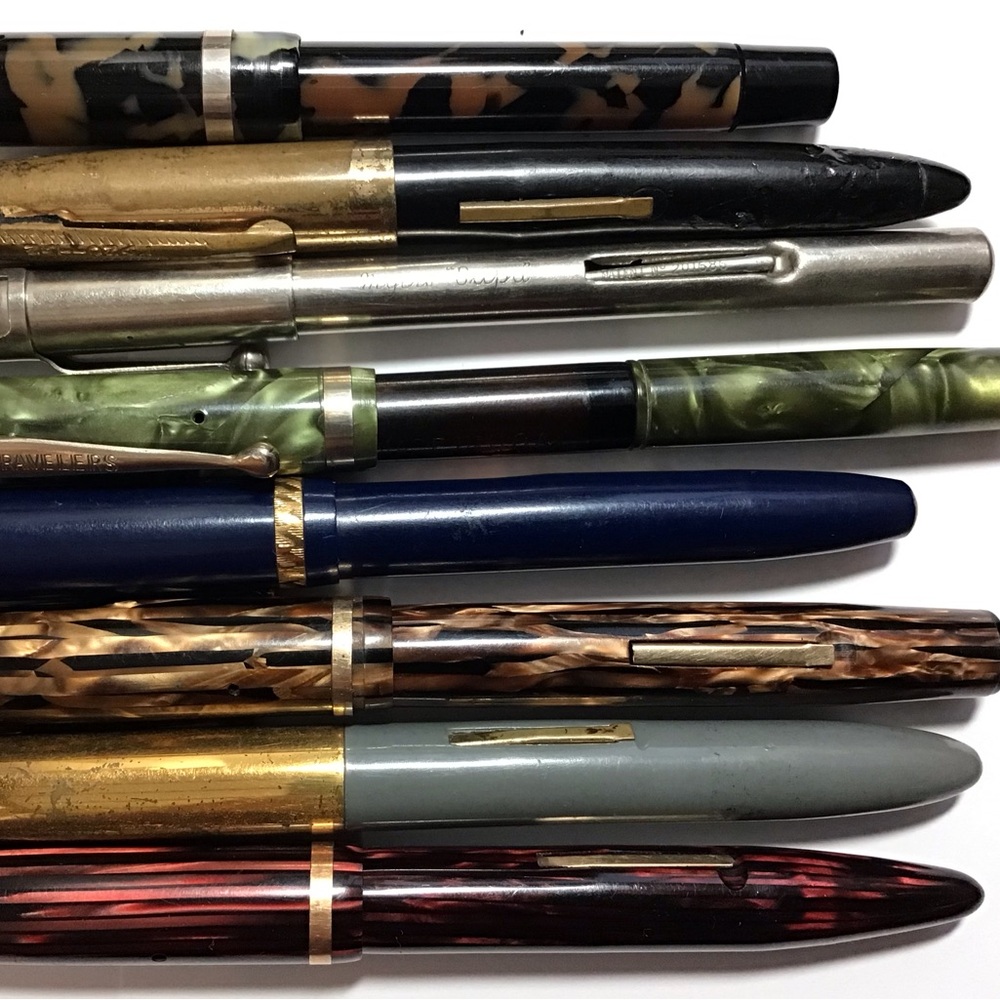 Vintage Fountain Pen Collection 1940’s-60’s For restoration